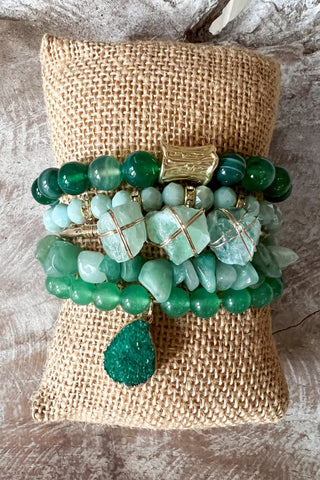 Elyse Bracelet Set Jade Mix