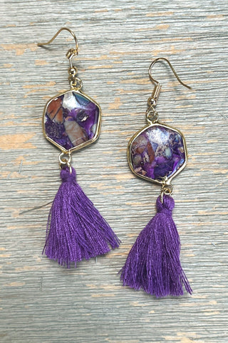 Janet Earrings Purple