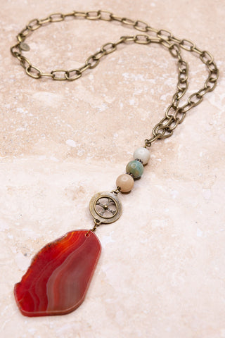 Lila Necklace in Rust