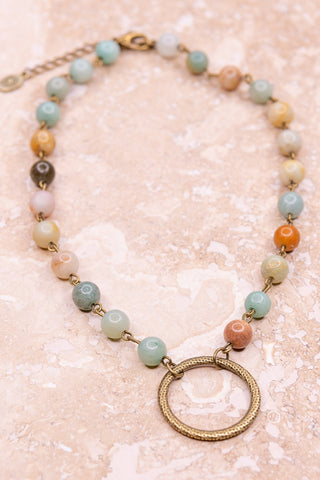 Shay Necklace in Amazonite