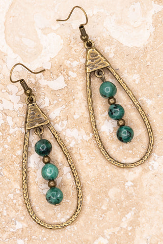 Sherri Earrings in African Turquoise