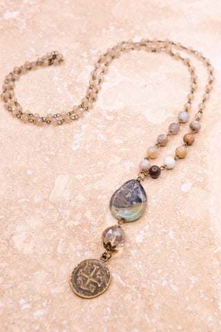 Alexis Necklace in Bamboo Blush