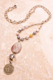 Alexis Necklace in Bamboo Blush