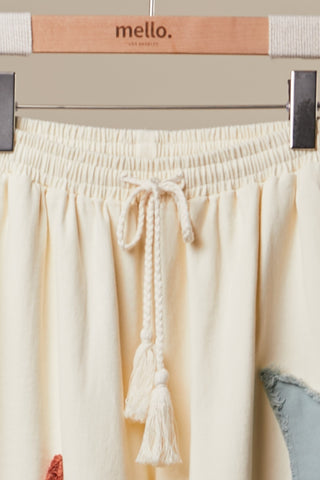 Solstice Appliqué Wide-Leg Pants
