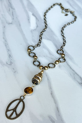 Chandler Necklace Gunmetal