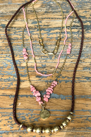 Daphne Necklace in Blush