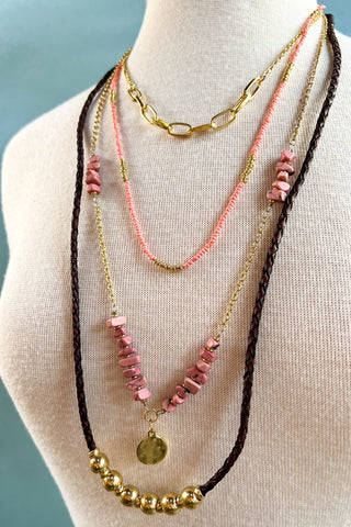 Daphne Necklace in Blush