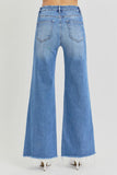 Raw Hem Wide Leg Jeans