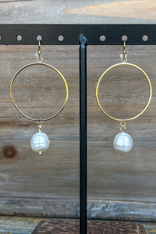 Pearl Hoop Earring
