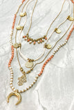 Leslie Necklace Coral/Pearl