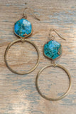 Janet Hoop Earrings Turquoise