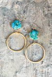 Janet Hoop Earrings Turquoise