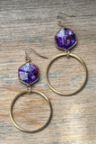 Janet Hoop Earrings Purple