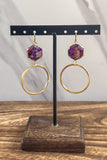 Janet Hoop Earrings Purple