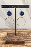 Janet Hoop Earrings Blue