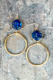 Janet Hoop Earrings Blue