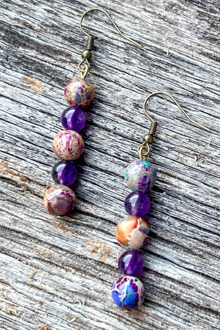 Honor Earrings Purple