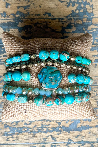 Janet Bracelet Stack Turquoise