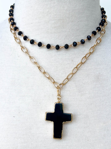 Eve Black Short Necklace
