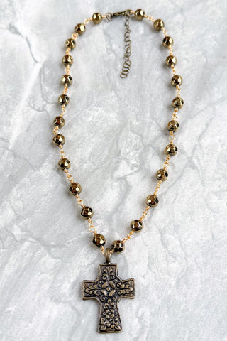 Talus Bronze Necklaces-Bronze Cross