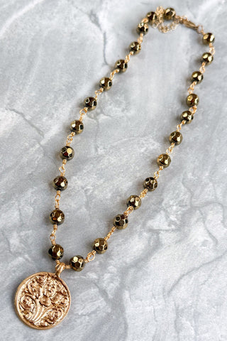 Talus Gold Necklaces-Gold Coin