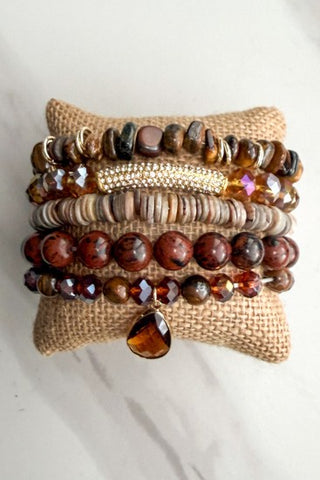 Firenza Bracelet Set-Latte