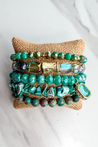 Firenza Bracelet Set-Seafoam