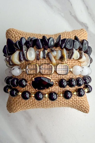 Firenza Bracelet Set - Cavier