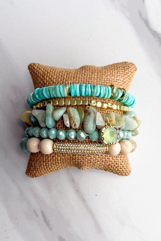 Firenza Bracelet Set - Aqua