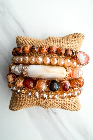 Firenza Bracelet Set - Mahogany