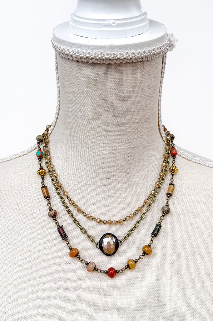 Justina Short Necklace -Multi