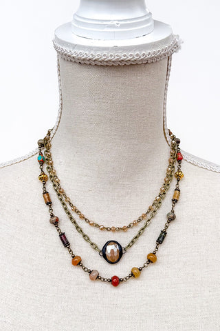 Justina Short Necklace -Multi