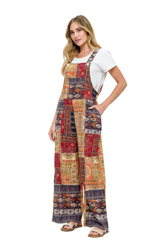 Sunset Patchwork Overalls