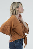 Veranda Eyelet Tie-Front Blouse