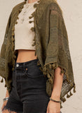 Wisteria Tassel Lace Kimono