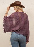 Wisteria Tassel Lace Kimono