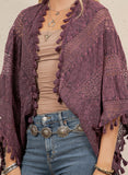 Wisteria Tassel Lace Kimono