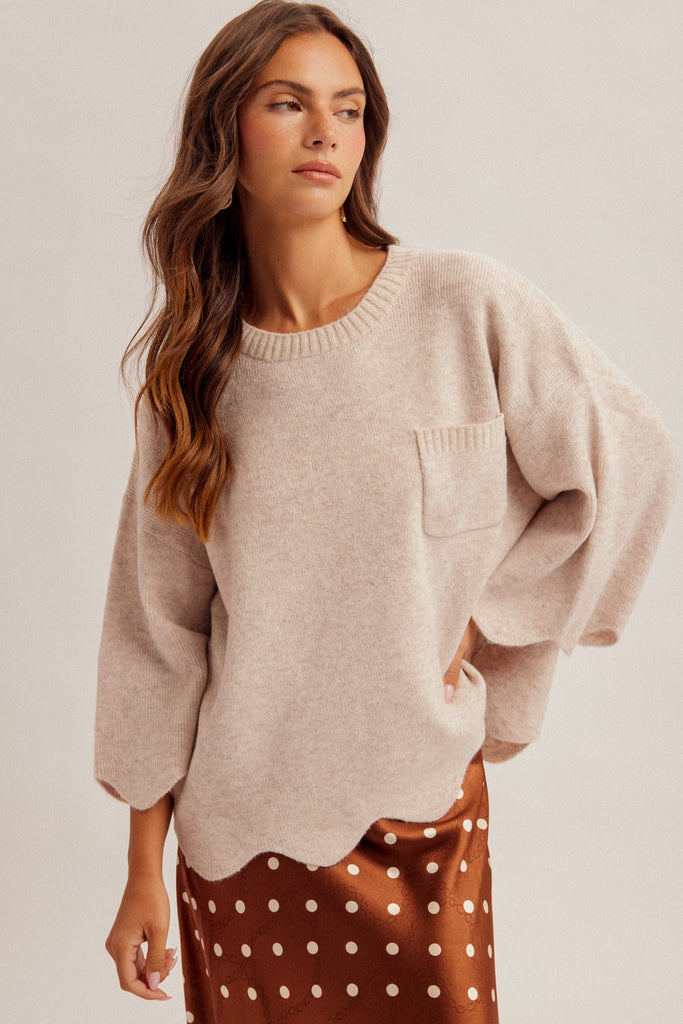 Soft Scallop Sweater