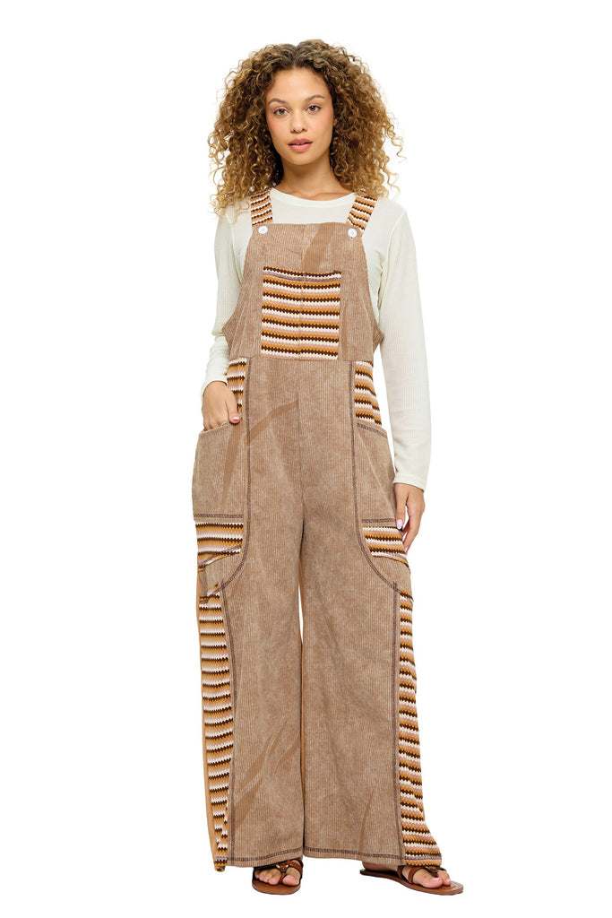 Autumn Stripe Overalls