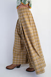 Bracken Plaid Wide-Leg Pants