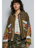 Found & Free Mixed Print Jacket