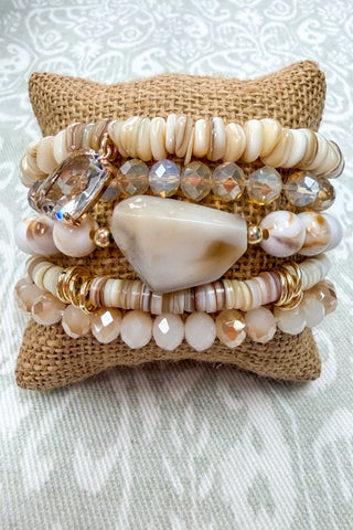 Firenza Bracelet Set - Sand