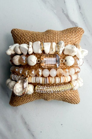 Firenza Bracelet Set - Almond