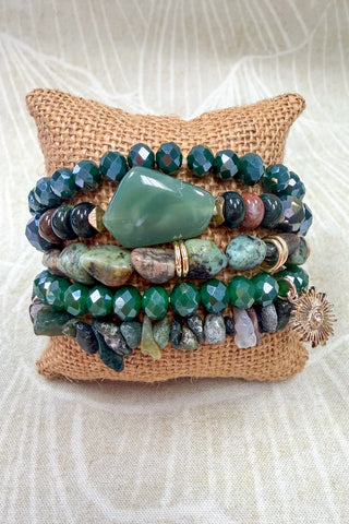 Firenza Bracelet Set - Fern