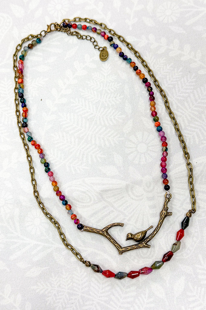 Braelyn Necklace - Multi Agate