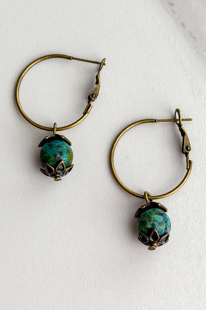 Yvonne Earrings - African Turquoise