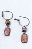 Sicily Hoop Earring in Crazy Agate
