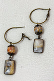 Sicily Hoop Earring in Crazy Agate