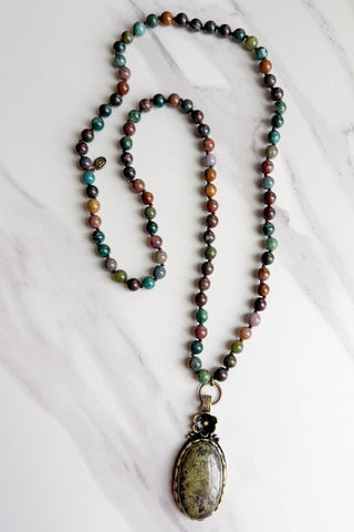 Florette Necklace in India Agate