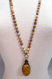 Florette Necklace in Crazy Agate